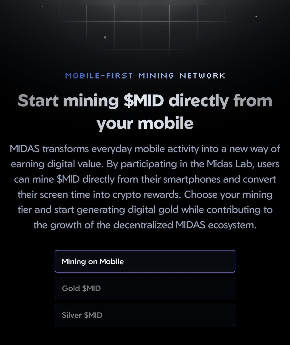 MIDAS_Updates's tweet photo. 🚨 Midas Mining $MID is still in its early stage! ⛏️💎
The Leadership Board is now live, weekly rewards are coming, and the ecosystem is starting to grow. 👀🔥

🎁 Start with my referral code:👉 D2318L

📲 https://t.co/cCofcEeGOb

#MID #MidasLab #Crypto https://t.co/T4MN4Czej9