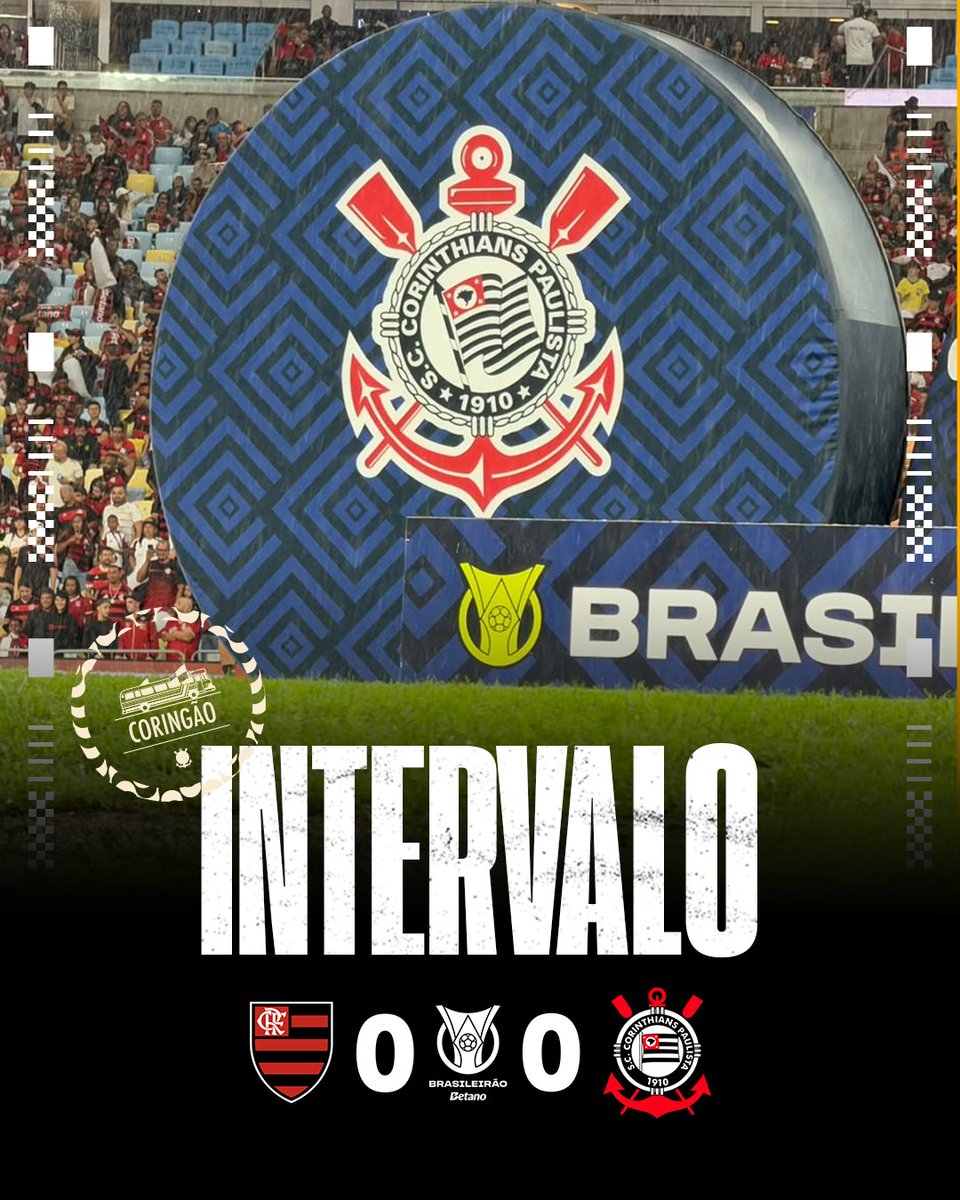 Corinthians's tweet photo. 1T | 47 min: intervalo no Maracanã.

#FLAxSCCP (0-0)
#VaiCorinthians https://t.co/DZSviOmFvp