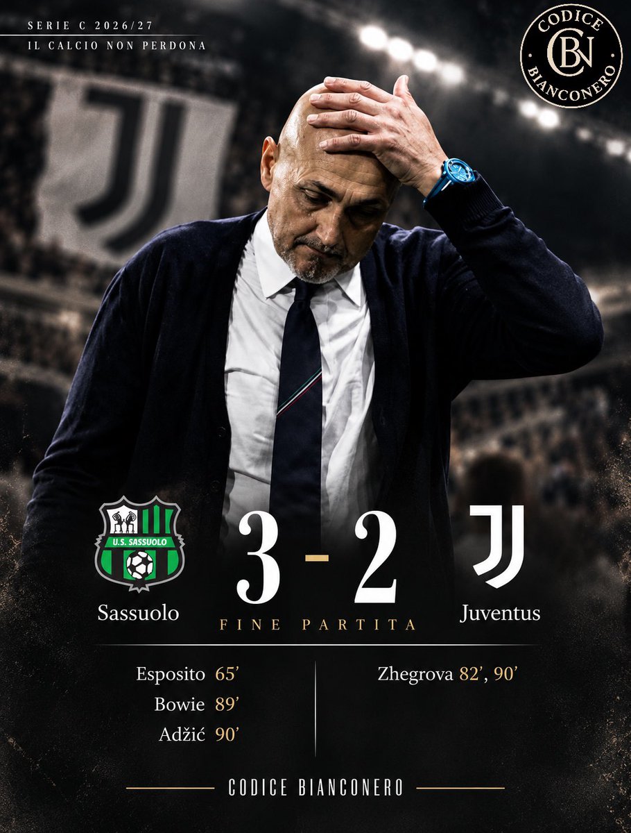 CodBianconero's tweet photo. Sassuolo-Juve 3-2 e il problema non è Kalulu. Non è Bremer.

Gli errori individuali si vedono e si commentano. Ma sotto c'è una squadra che ha il possesso e non sa cosa farne, che pressa e poi si scioglie.
Zhegrova salva la faccia. Il resto lasca una domanda sola: qual è l'identità di questa Juve?

Da dove ripartireste? 

#Juventus #FinoAllaFine

 #SassuoloJuve