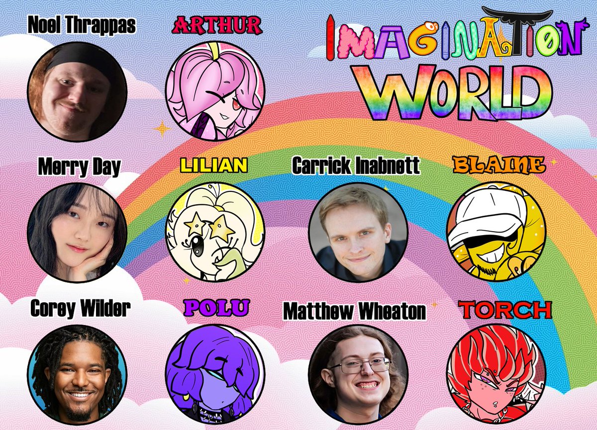 LaniYuja's tweet photo. 🎙️ROLES ANNOUNCEMENTS!🎙️
(1/4)
@IsmeMaslowVT
@merryday3six5
@WilderCorey
@CarrickInabnett
@MattWheatonVO
#IMAGINATIONWORLD #ImaginationworldARG https://t.co/WGt1EjjCmR