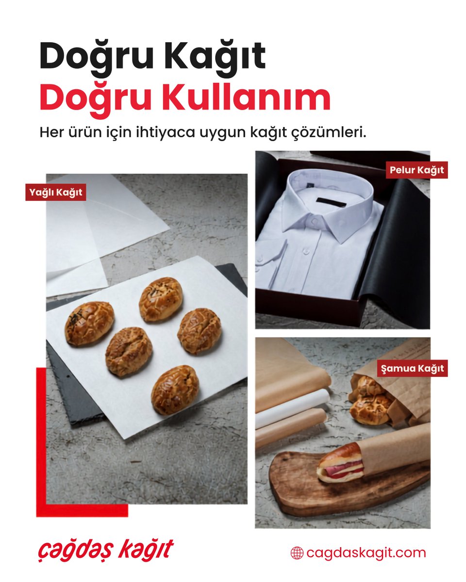 cagdaskagit's tweet photo. Doğru Kağıt, Doğru Kullanım
............
The Right Paper for the Right Application
Çağdaş Kağıt
🌐 https://t.co/SSj8alVvVj
📞 444 99 51
#çağdaşkağıt #yağlıkağıt #pelurkağıt #şamuakağıt #gıdaambalajı #ambalajkağıdı #greaseproofpaper #tissuepaper #foodpackaging #packagingpaper https://t.co/TalmfS9C5F