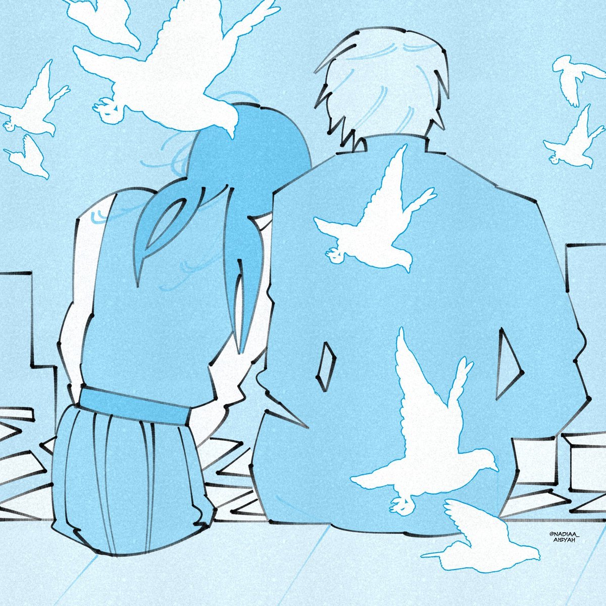 nadiaa_aisyah's tweet photo. stay right here by my side asaden sketch https://t.co/bgGRlEp4uw