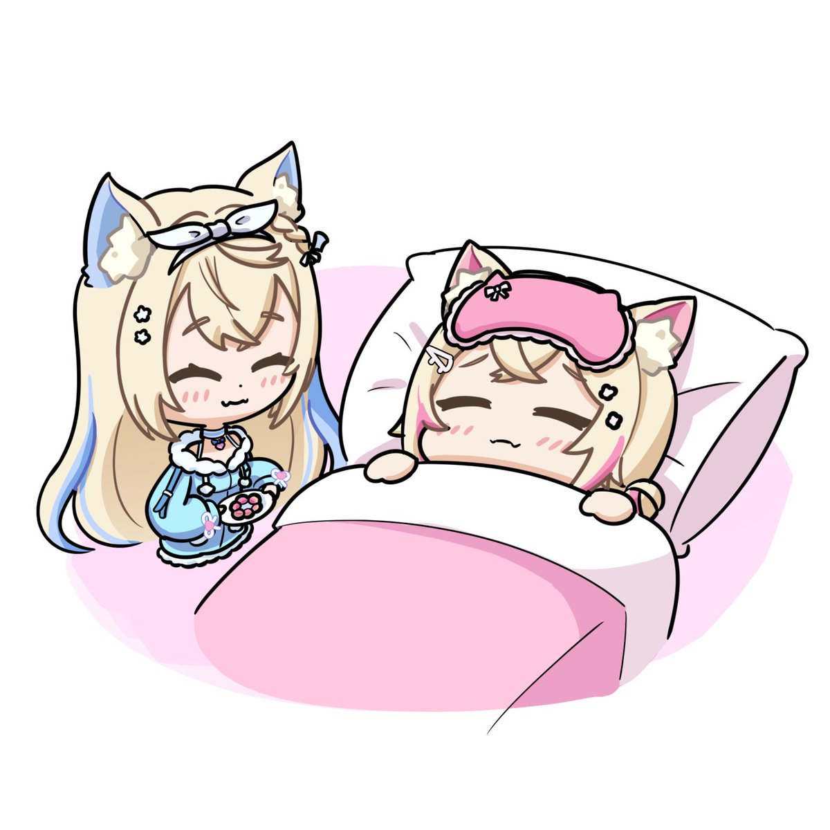 Chocobw1's tweet photo. Get well soon Moco-chan! 🩷🩵

#FWMCpix https://t.co/Ti1KHD4Xme