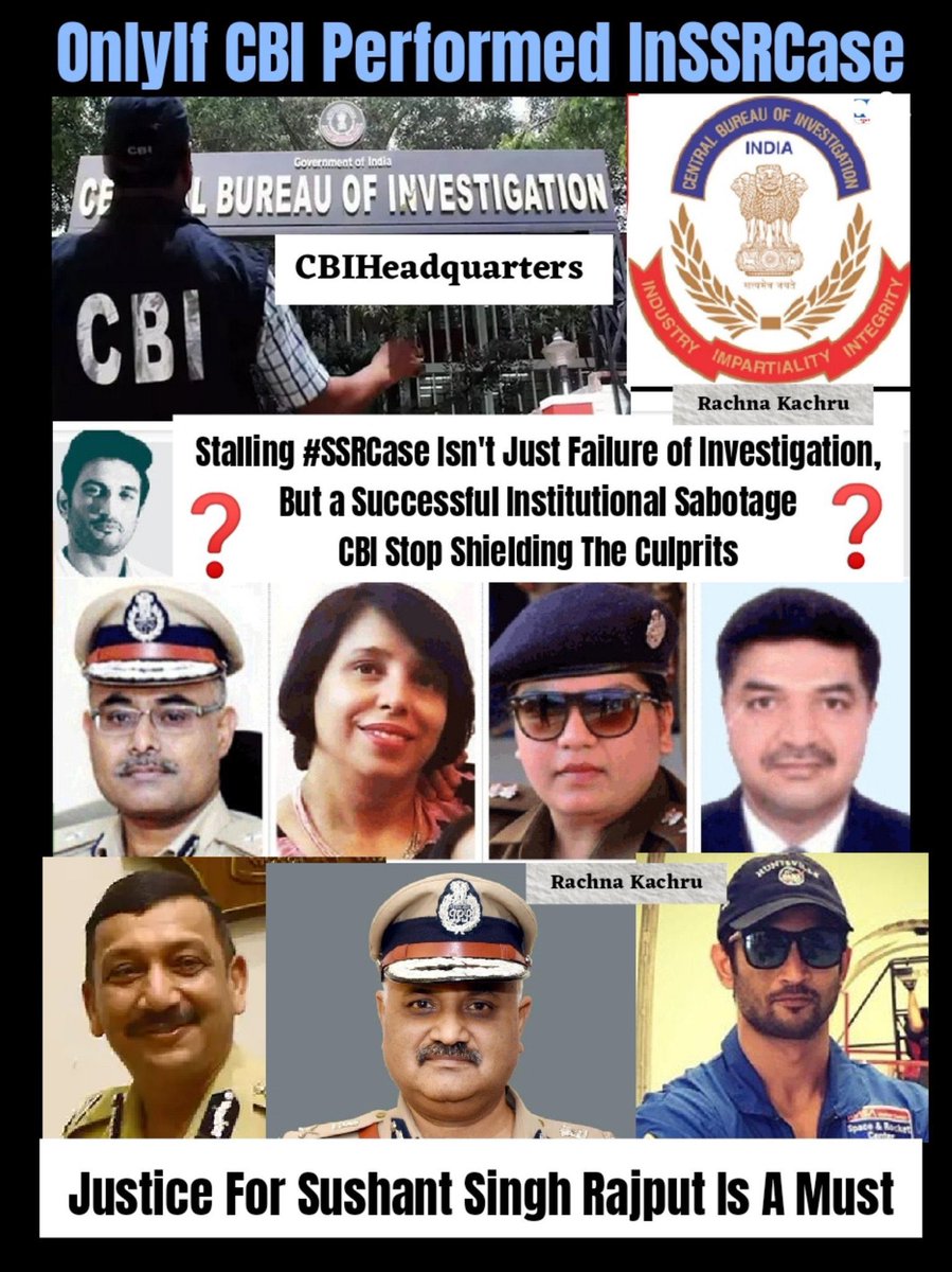 itsPPP4747's tweet photo. Dear .@CBIHeadquarters @IPS_Association @IASassociation @Copsview .@PMOIndia .@HMOIndia @MLJ_GoI @DoPTGoI 

These faces will go down in history…
Which direction is up to you all to decide❤️‍🔥

It’s hard to believe but appears true that it was part of d plan to put the case in cold storage…

CBI Wake Up InSSRCase
Positive Aura Of Sushant

#JusticeForSushantSinghRajput 

#ArrestRheaChakraborty 
#ArrestAdityaThackeray