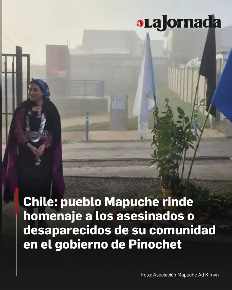 lajornadaonline's tweet photo. 🇨🇱 #Chile | El pueblo Mapuche realizó diversos homenajes a los 171 miembros de esa comunidad ejecutados o detenidos-desaparecidos durante la dictadura civil y militar de Augusto Pinochet, muchos de los cuales aún están hoy en paradero desconocido.

Las conmemoraciones comenzaron en el Memorial Folontu Aliwen (Bosque de boldos), ubicado en la Isla Cautín, comuna de Temuco, que fue declarado Monumento Nacional en enero de 2018 y está considerado como el primer sitio de memoria mapuche.

Lee más aquí 👇
https://t.co/LXoOuLBlHO
