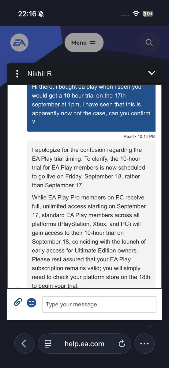 Nouserf8kn's tweet photo. @TEDDY127_ 🚨Only EA Play pro subscribers will get early access on the 17th https://t.co/U8ymIT0yrH