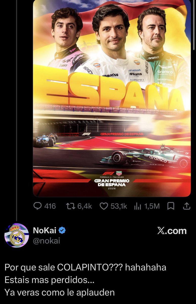 FormulaArgOK's tweet photo. No solo lo aplaudieron, se llevo el protagonismo que los otros dos no tuvieron... JajajajajajajajajajajajajajajajajajajajajajajajajajajajajajajajajajajajajajajajajajajaJajajajajajajajajajajajajajajajajajajajajajajajajajajajajajajajajajajajajajajajajajajaJajajajajajajajajajajajajajajajajajajajajajajajajajajajajajajajajajajajajajajajajajaja