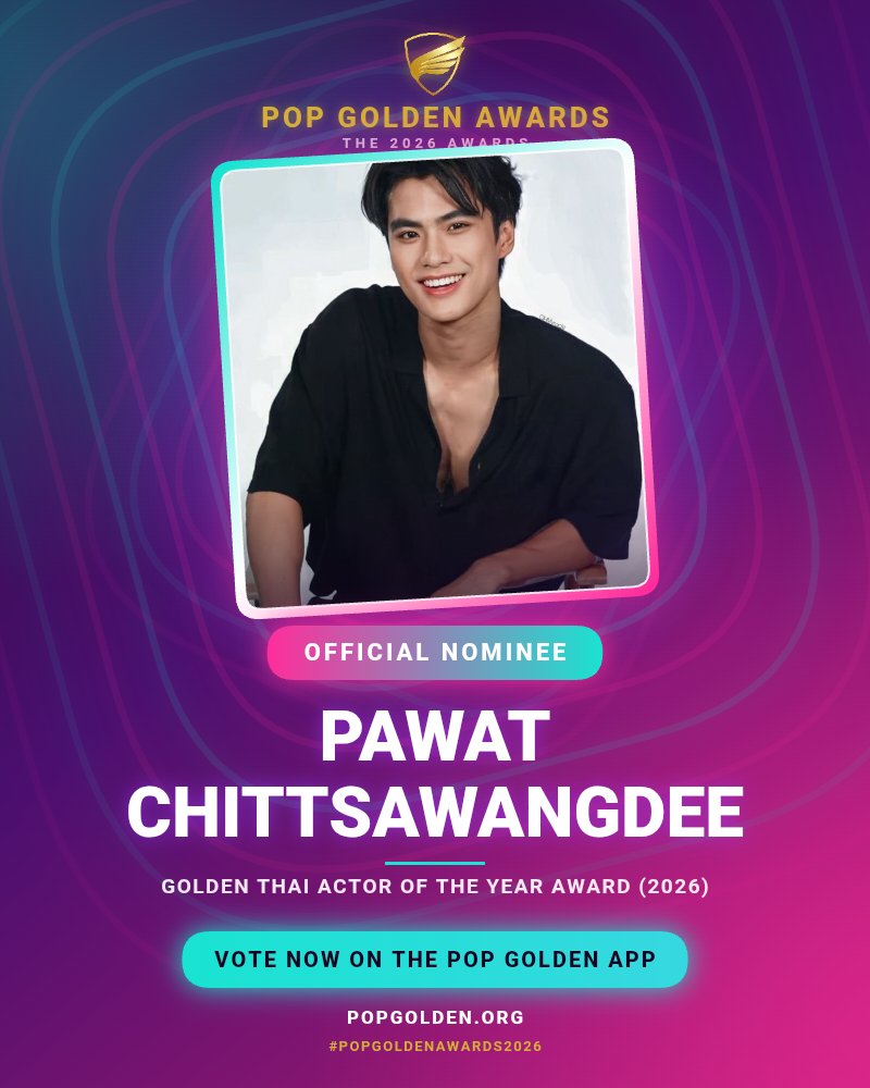 helench22480014's tweet photo. I just voted for Pawat Chittsawangdee in "Golden THAI ACTOR OF THE YEAR Award (2026)" on POP GOLDEN! Cast your vote too! https://t.co/x4E7DInItK
@ohmpawatt
#ohmpawat https://t.co/RLAgjyJyLb