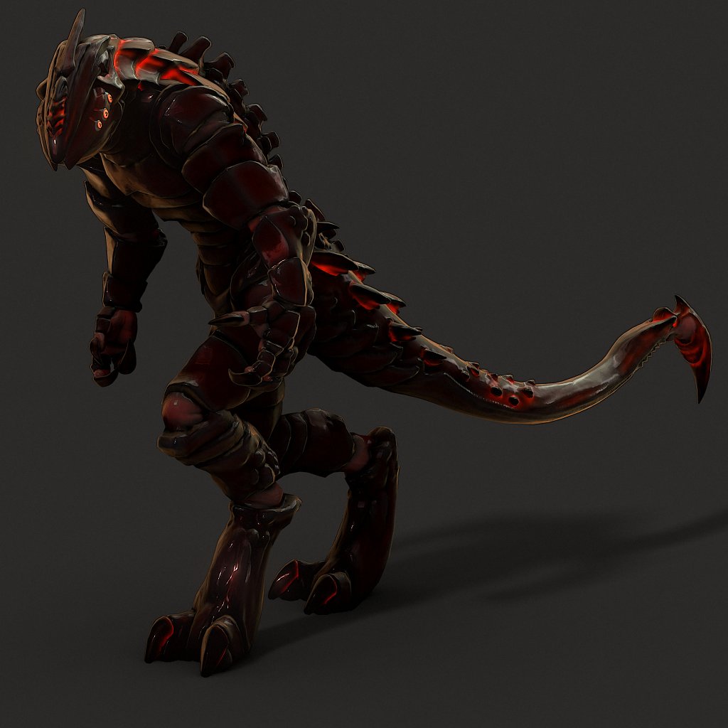 TheDerpyDragon_'s tweet photo. Model I made of my kaiju monster from a pending short story. Can you guess what the inspiration was? https://t.co/tsX30rxXny