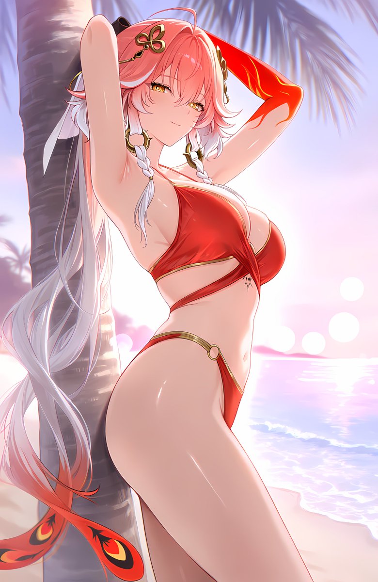 SorelaArt's tweet photo. 長離 / Changli 🔥
Wuthering Waves 鳴潮
SFW illustration
More on my Patre✦n 
#Changli #WutheringWaves #RedSwimwear #AnimeArt https://t.co/F5ByCrB5WX