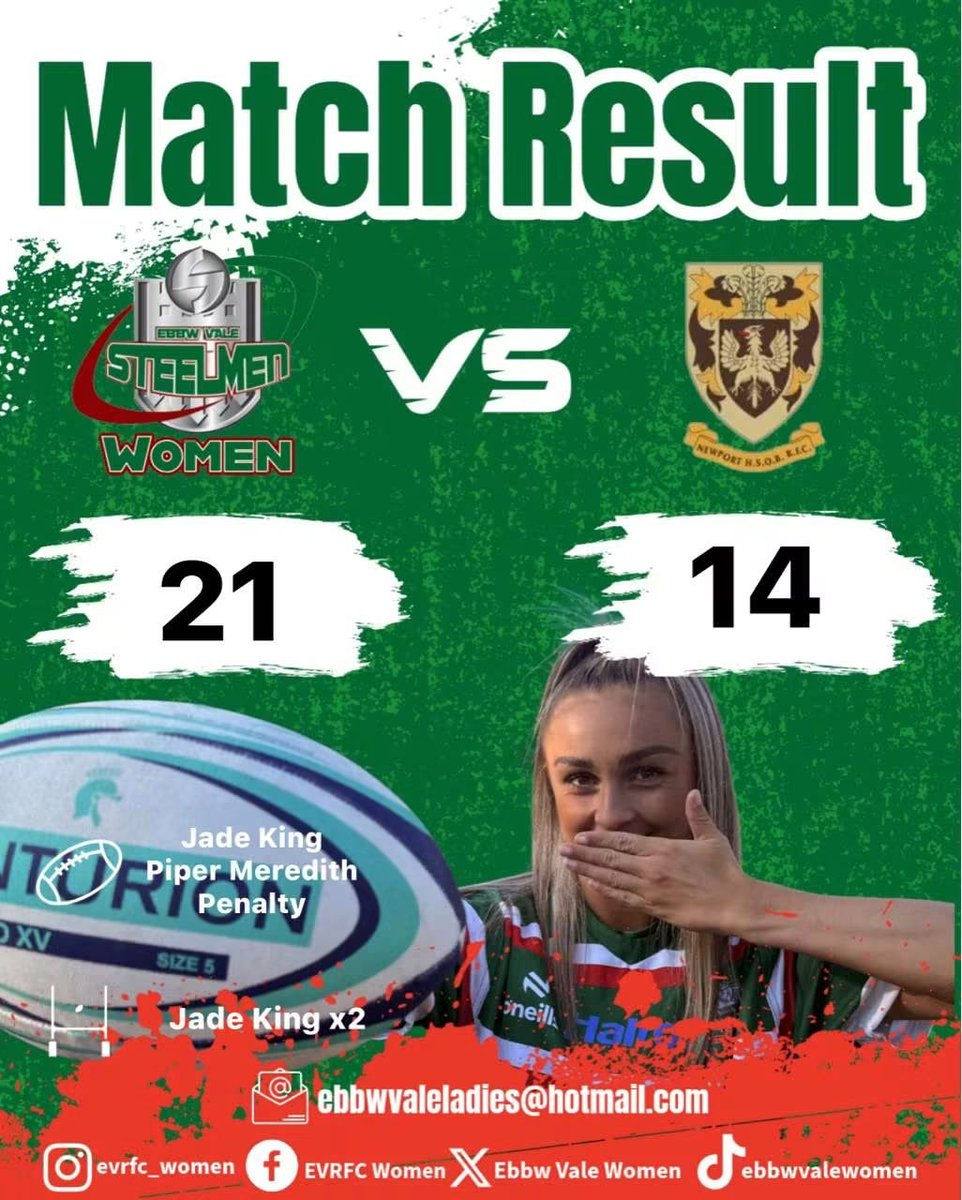 EbbwLadies's tweet photo. Match result! 

After a disappointing loss the Steelwomen fought back from 14-0 to win 21-14

Thank you to Ebbw Vale Cricket Club for allowing us to use the changing rooms for today’s match! 

 #steelwomen #womensrugby #welshrugby https://t.co/Aa7Put2fJk