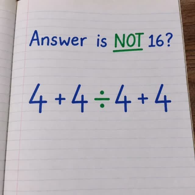 Dollish427947's tweet photo. IQ test,
No use of calculator 
The answer is not 16,
What's the answer? https://t.co/pSV3wY7bxp