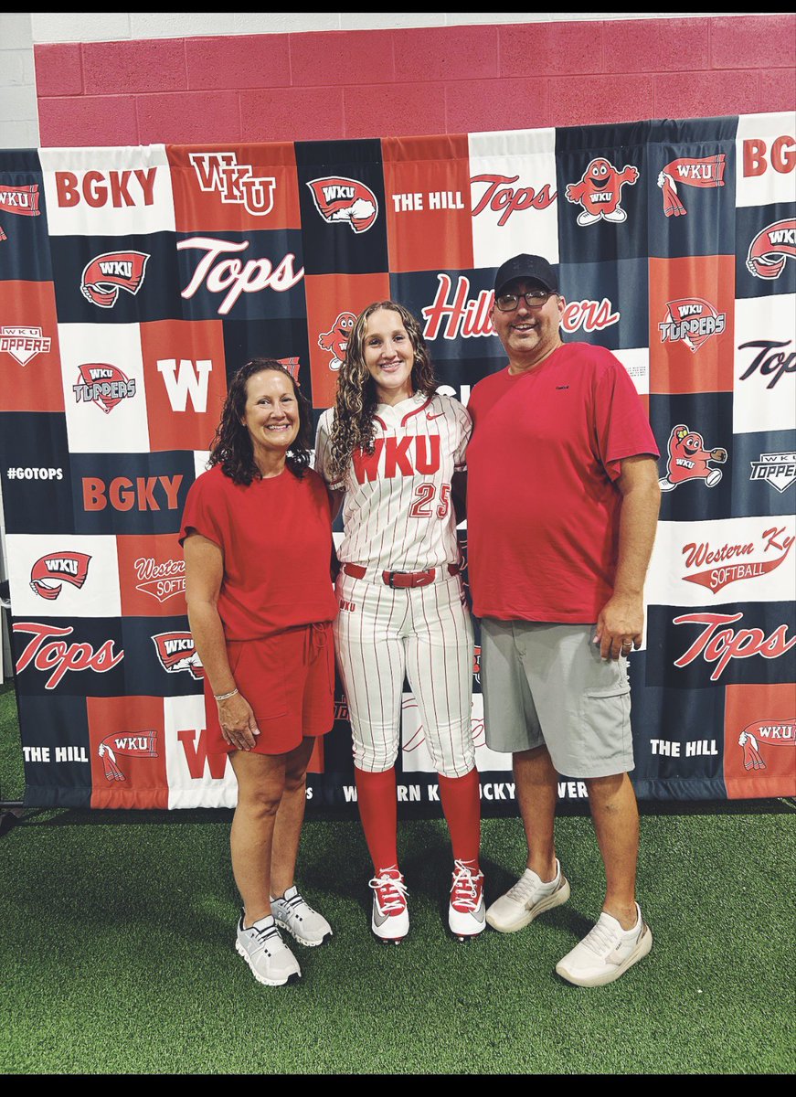 AvanleyMetcalf's tweet photo. The moment I’ve been dreaming of is finally here! ❤️

I’m so blessed and excited to announce that I have verbally committed to continue my academic and softball career at Western Kentucky University! 

I want to thank my family, coaches, teammates, and everyone who has supported me and believed in me throughout this journey. Most importantly, thank you to the WKU coaching staff for believing in me and giving me the opportunity to become a Hilltopper. From the moment I stepped on campus, it felt like home, and I knew this was where I was meant to be. @AmyLTudor @KaylaBixel @TaylorAProctor @GaImpactVallery @WKUSoftball 
#GoTops #WKU #Committed