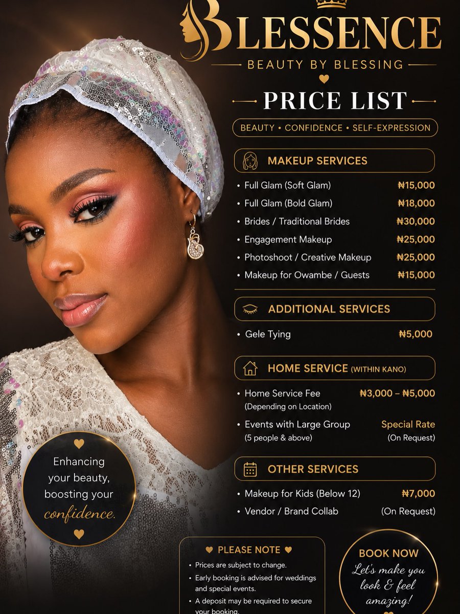 brunob211's tweet photo. A little update: I’m returning to my passion for makeup artistry and building my brand, Blessence, one step at a time. I’m still learning and growing, but bookings are now open. Thank you for supporting my journey. https://t.co/pfNwyHH1xc