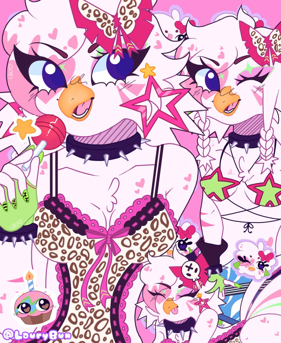 LauryBun's tweet photo. My take on Glamrock Chica! 💗🍭
.
.
.
This was very fun to make https://t.co/PJJCRqWDtq