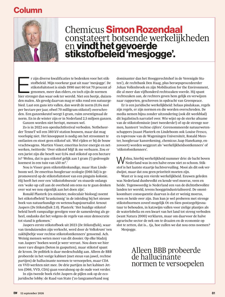 hansvantelling's tweet photo. En zo is het, @Simon_Rozendaal!

Het stikstofbeleid is mesjogge. 

Hoe Nederland zichzelf kapot maakt met ‘progressief’, onzinnig en stupide beleid. https://t.co/ZWmSmMCZks