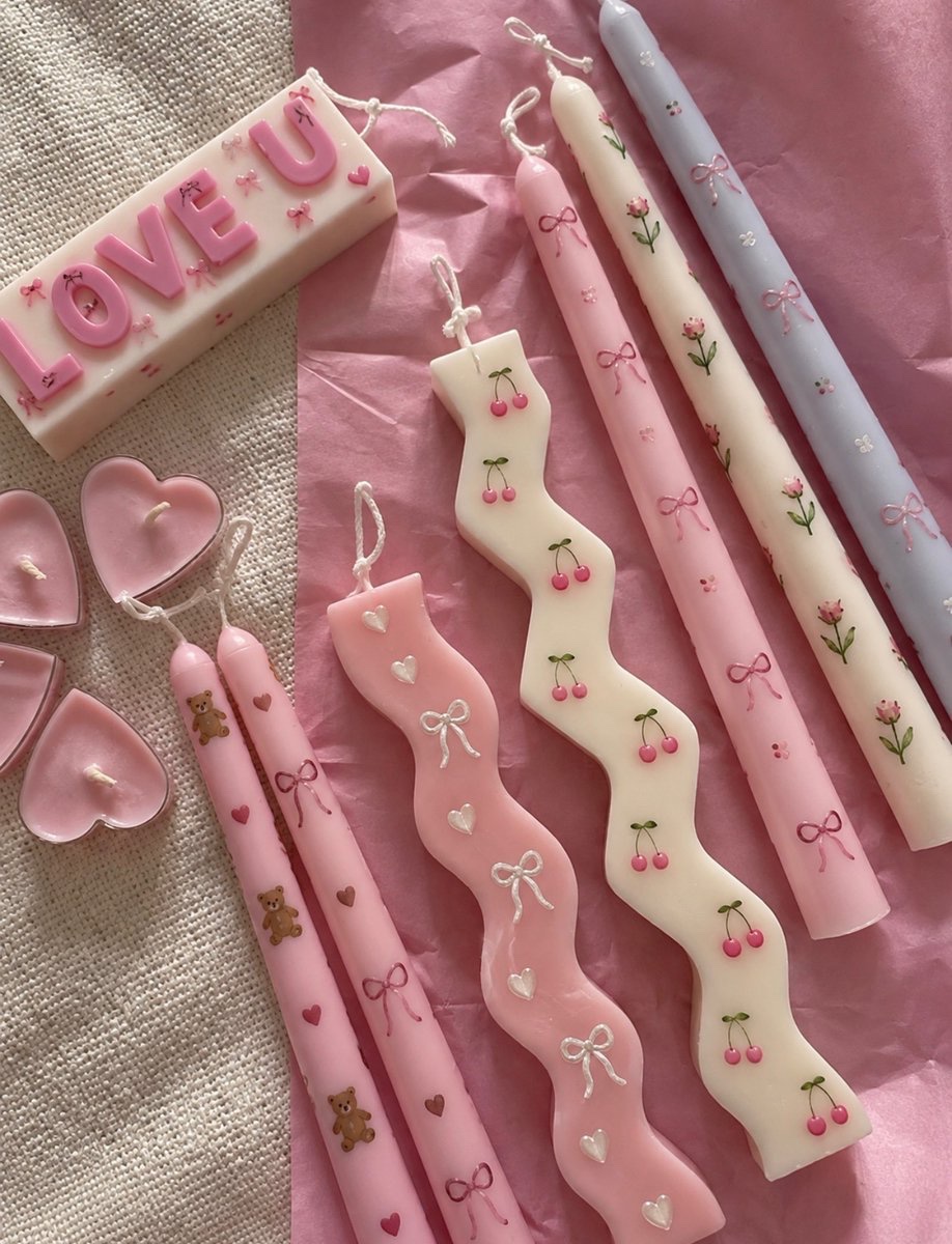 insperarise's tweet photo. decorated pastel candles 🕯️ https://t.co/08sE2FSRXD