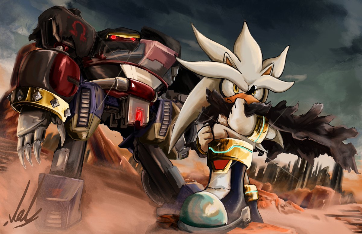 Valrin_Arts's tweet photo. BAD FUTURE SILVER &amp; E-123 OMEGA REDRAW

(How a lot can change in just a year!) https://t.co/QlDGfmeJ05