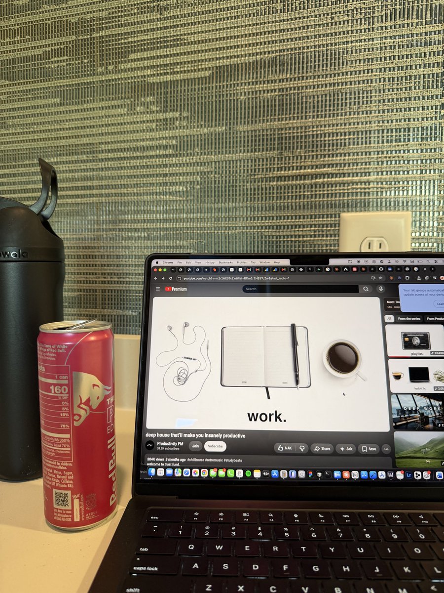 MunzerAz's tweet photo. The tension between me, claude and a peach redbull https://t.co/VndBhkKQfz