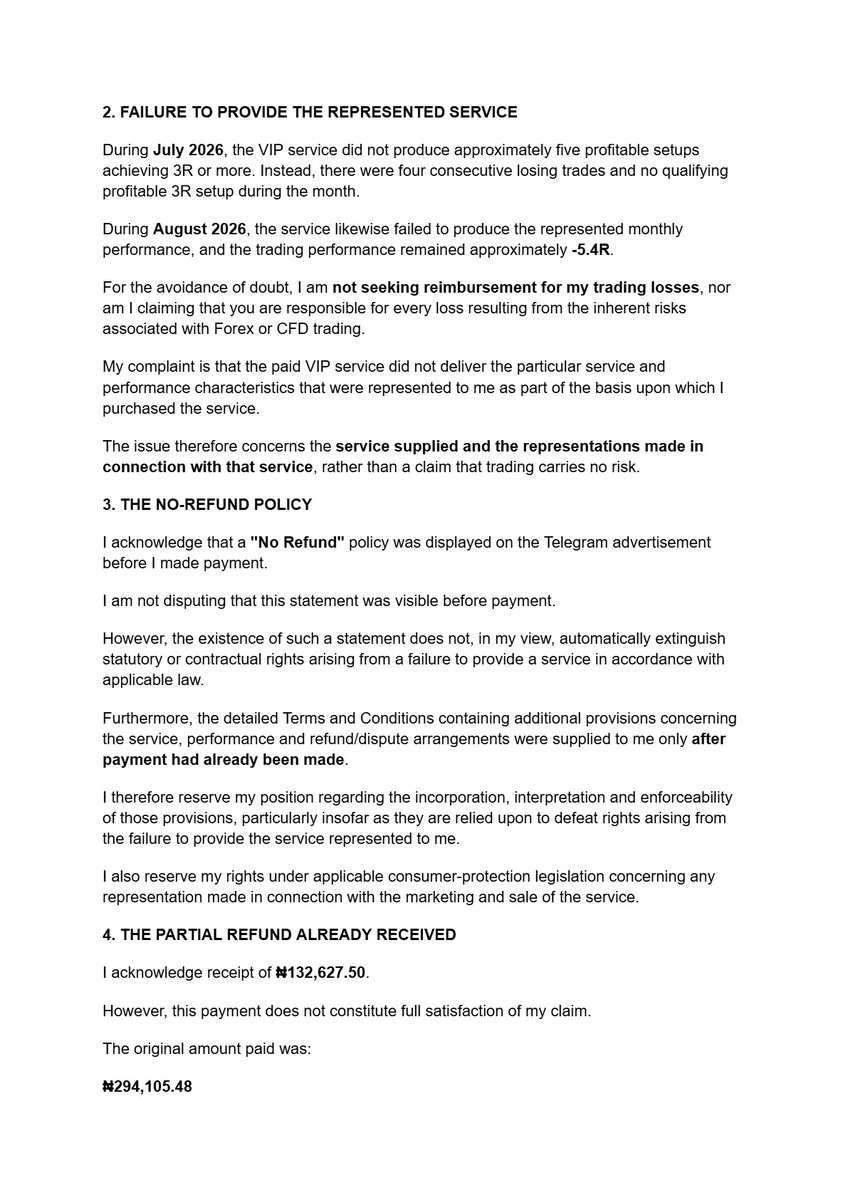 Fola_billions's tweet photo. Hello @Kelvintalent_ & @Techriztm
Please find attached the formal letter of demand for your perusal and necessary action. Kindly acknowledge receipt and respond in writing within seven (7) days of receipt, as stated in the letter.
Thank you. https://t.co/xmNOqeYvKa