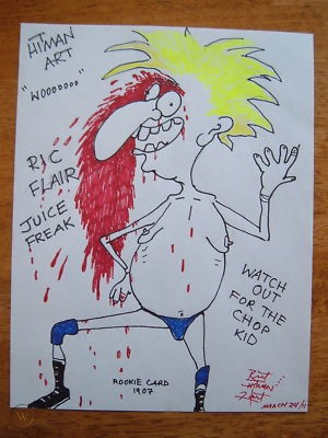 allan_cheapshot's tweet photo. Bret Hart draws Ric Flair. https://t.co/GvAJJ0hMx5