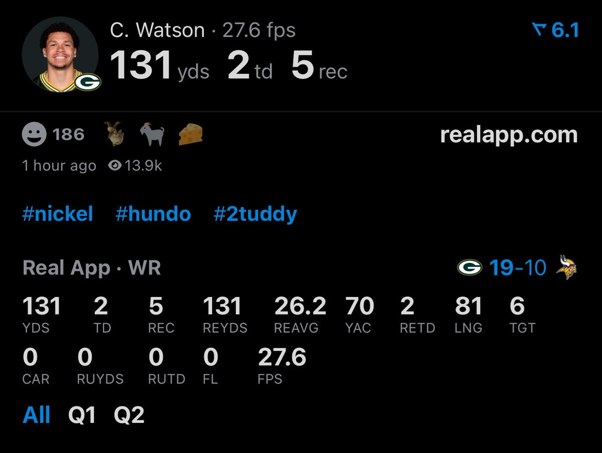 MatthewMKE98's tweet photo. Christian Watson is on pace for 4,454 yards and 68 touchdowns https://t.co/H8QGNXanfU