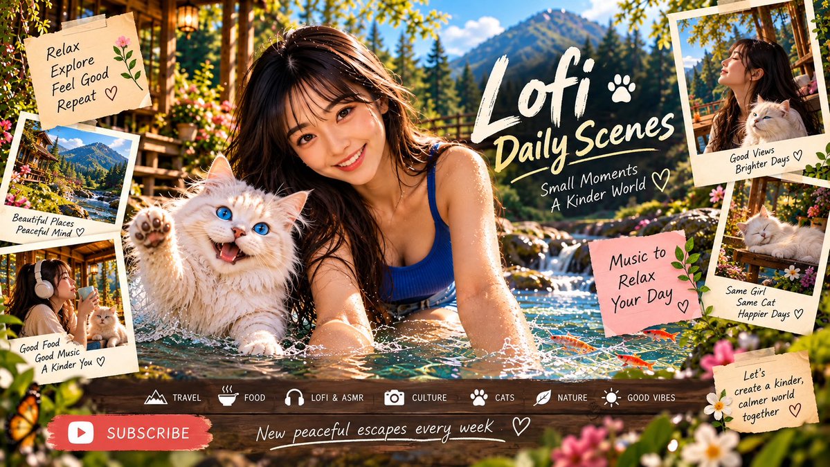 DailyLofi73311's tweet photo. 🎧A relaxing playlist to wind down your day.🎶 #LofiDailyScenes #LofiASMR #SlowLiving #NatureEscape #PeacefulNature https://t.co/6fhbzO1dzy