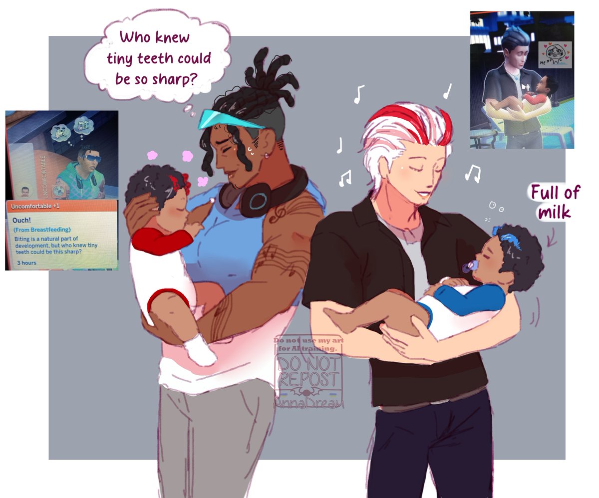 AnnaDream24's tweet photo. Playing The Sims sparks so many ideas, and funny situations often crop up—like the time Prowl was playing with his son by the pool, or when Jazz felt uncomfortable about the little ones already having teeth.
 
#humanformers #transformers #jazzprowl https://t.co/voyR510Caq