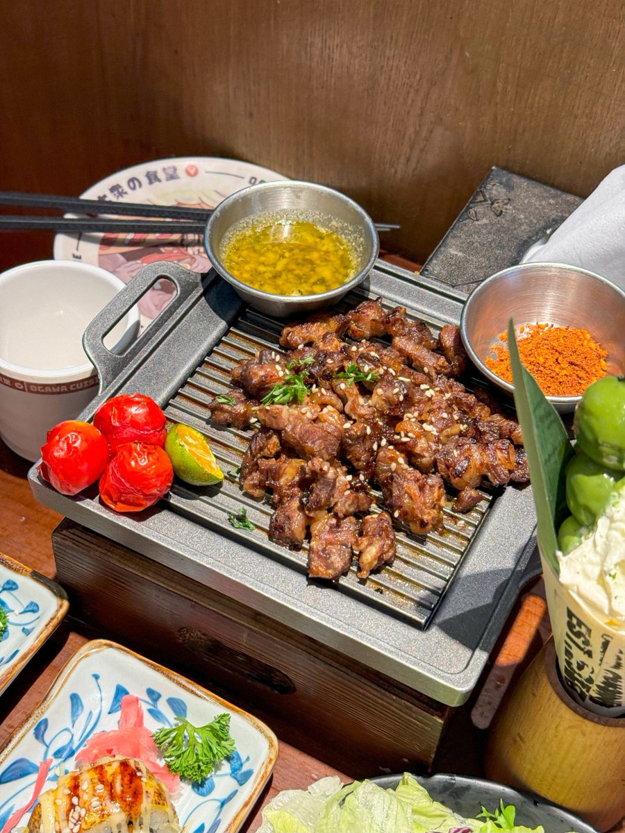 AletheaBowlki's tweet photo. Craving bold flavors Try our melt-in-mouth Japanese Wagyu beef skewer, glazed with sweet-savory teriyaki sauce—your taste buds’ next travel stop! ， https://t.co/Q9eSJ3ndzL