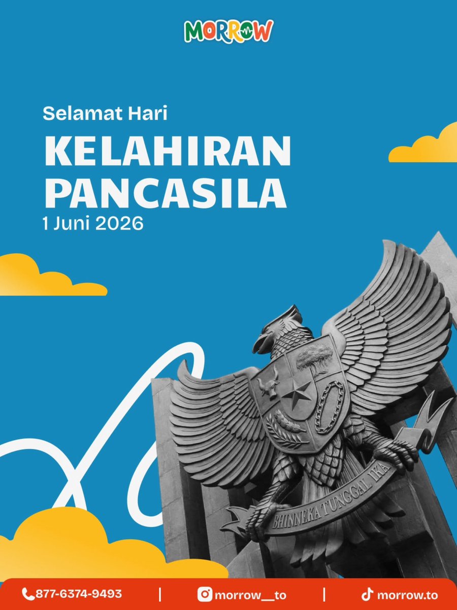 botica2's tweet photo. Selamat Hari Lahir Pancasila, 1 Juni 2025. Berbeda-beda, tetap bersama. Mari menjaga persatuan, saling menghargai, dan memperkuat semangat kebersamaan dalam kehidupan sehari-hari. https://t.co/2eVYwlJVb2