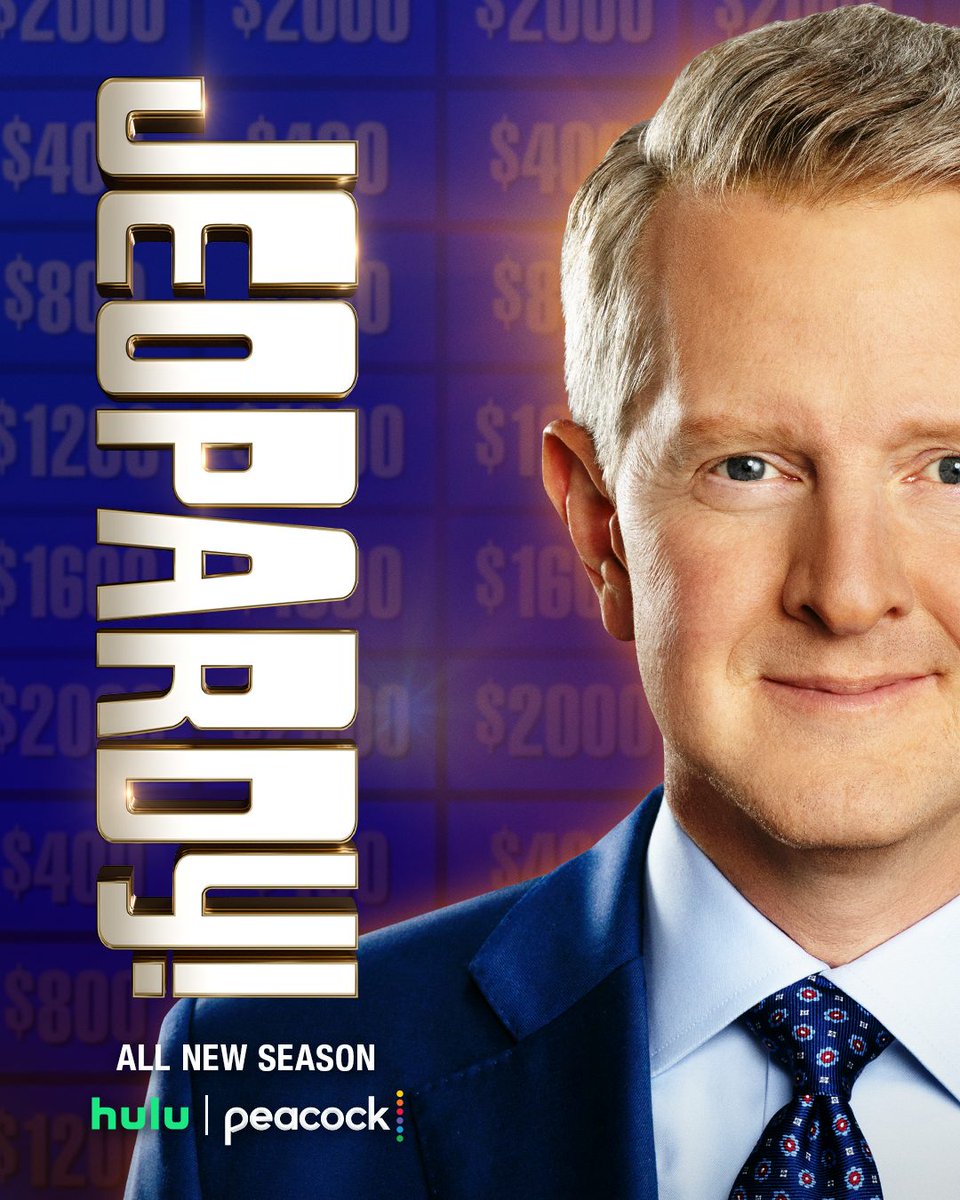 Jeopardy's tweet photo. Face it, you've been waiting for this 😎 An all-new season of Jeopardy! starts TOMORROW: https://t.co/TPQGnNJCAv https://t.co/jKG2y874xS