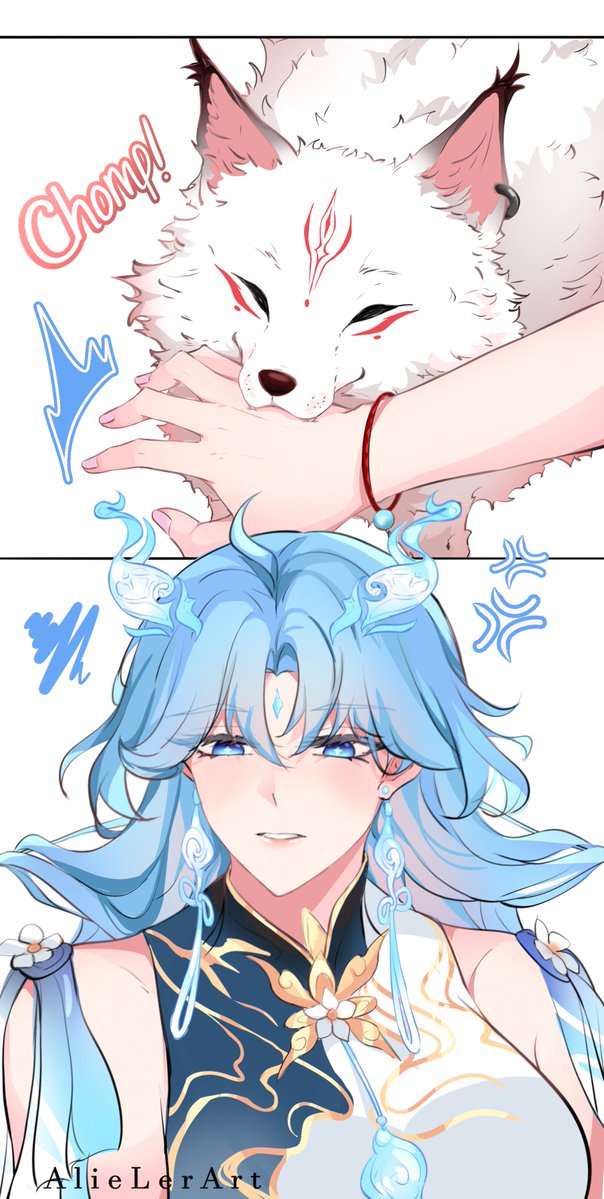 AlieLerArt's tweet photo. Qingxiao’s greatest threat to cultivation 
#hsin https://t.co/RyOltDUGub