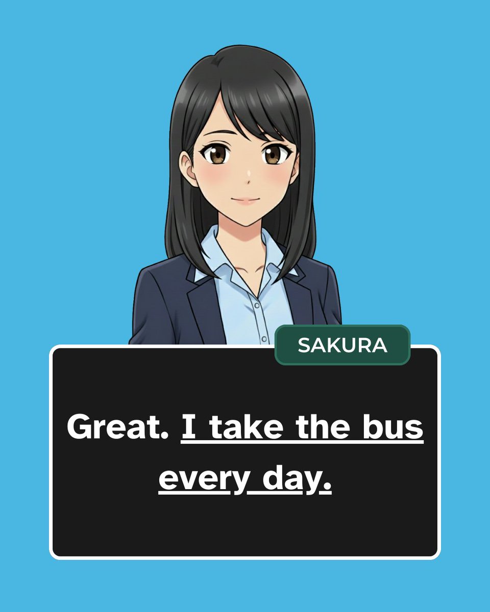 EDTLanguages's tweet photo. Transportation and Commuting - A2

Here is today’s line from this week’s dialogue between Sakura and Leo.

Try changing one word to shift the meaning.

#EDTLanguages
#TransportationAndCommuting
#PracticeEnglish https://t.co/ASWURRKBzM