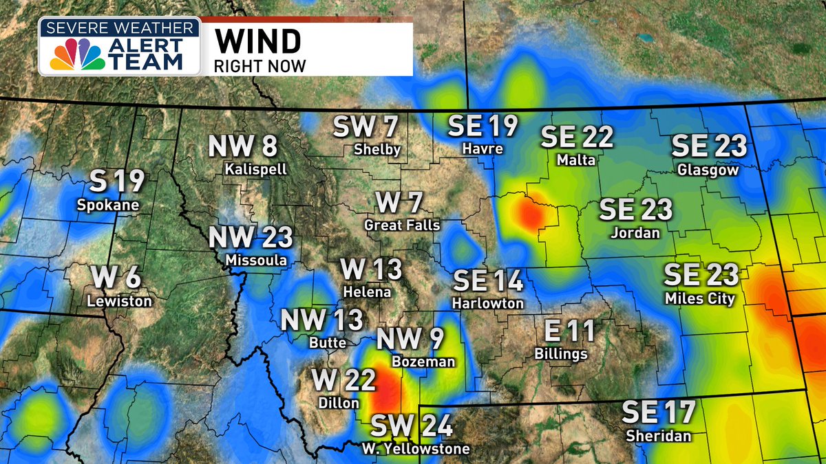 AlexLNBCMT's tweet photo. Strong winds are expected primarily for southwest Montana this evening, with a High Wind Warning in place for the Madison River Valley. 50-55 mph gusts have also been reported near Monida Pass. Those driving along I-15 should prepare for difficult travel.

https://t.co/sa6uwor4s0 https://t.co/GfQ7Z73DQ6