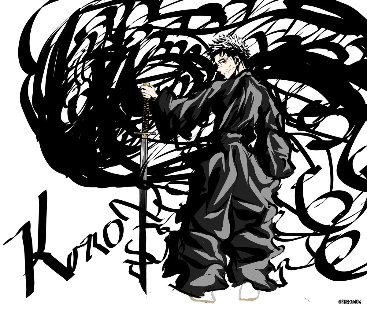 shekuwow's tweet photo. Soul Reaper Chihiro 

A reserved young man, driven by the murder of his father and the disappearance of several dangerous artifacts tied to Soul Society. Wielding Enten, a Zanpakutō whose reiatsu takes the form of three spectral goldfish, Chihiro hunts those responsible with cold, relentless precision.

#kagurabachi #BLEACH