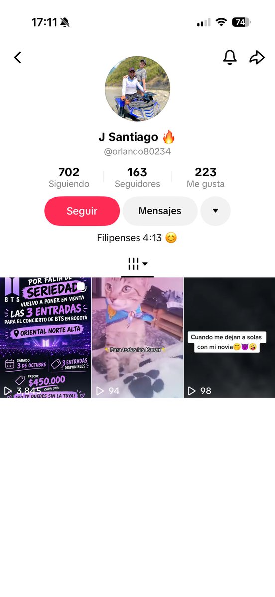diieforjb's tweet photo. 🚨🚨🚨ESTAFADOR🚨🚨🚨
Chicas tengan cuidado con este, vendiendo entradas para TOUR ARRIANG 😅😂 https://t.co/xqYkWTREm6