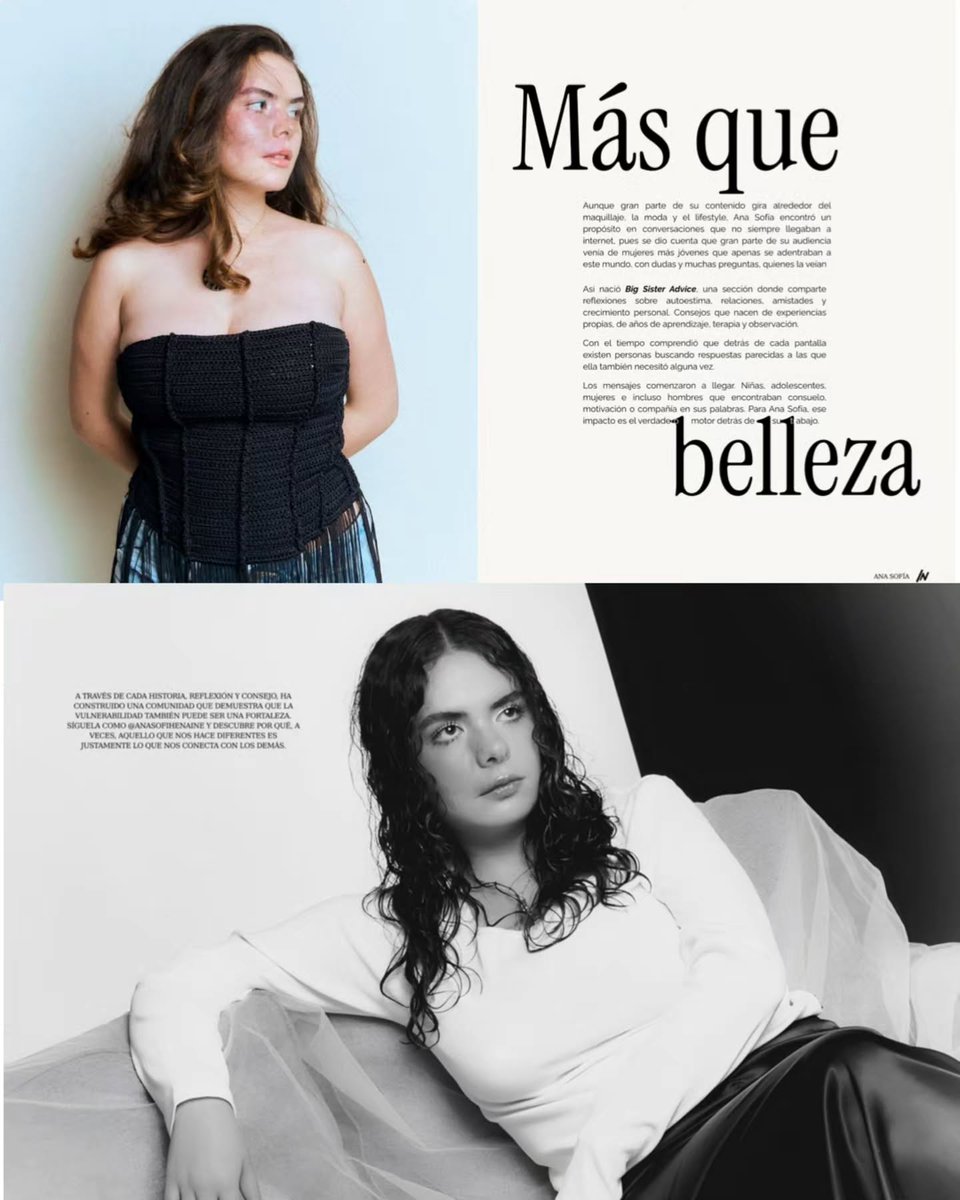 Gllrrx17's tweet photo. Lo que nos hace diferentes puede convertirse en nuestra mayor fortaleza. Ana Sofía Henaine transforma la vulnerabilidad en inspiración y, con Big Sister Advice, acompaña a miles desde la empatía, la autenticidad y el amor propio. https://t.co/a6eheUcMLK