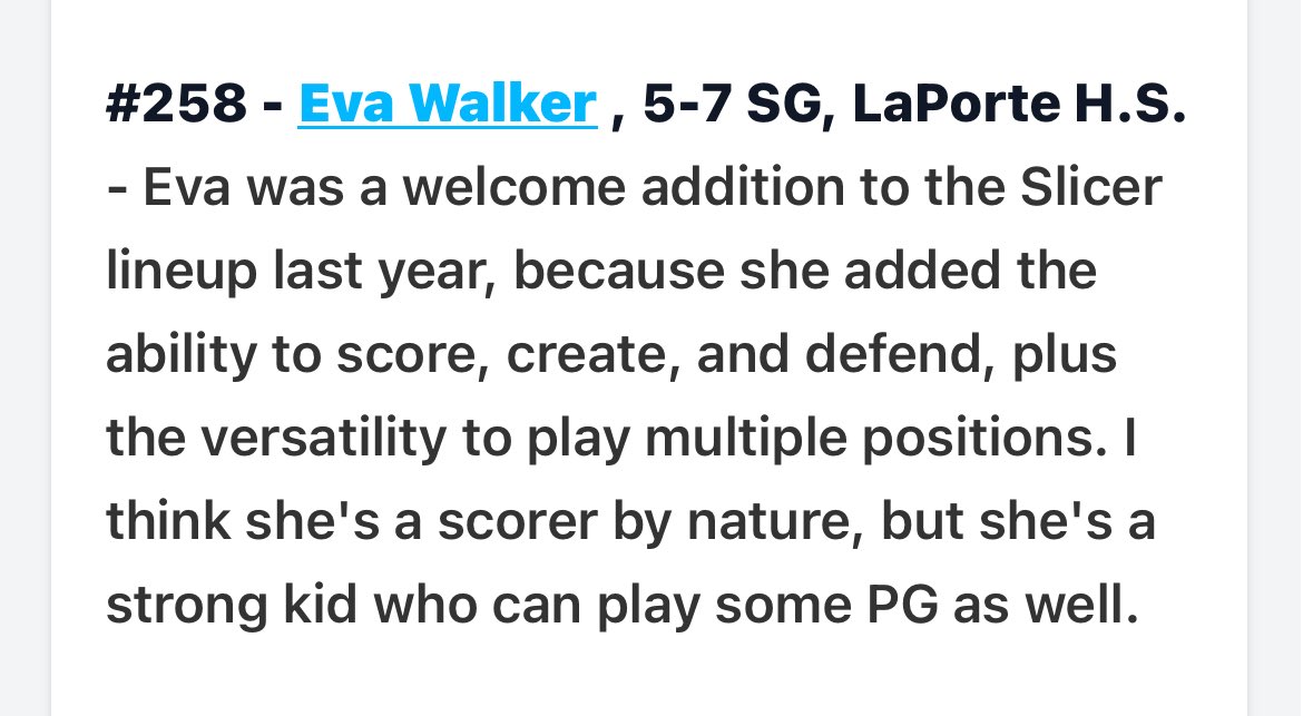 EvaWalker34423's tweet photo. I had a great time at the @PrepGirlsHoops, Sophomore ID Camp! Appreciate all the coaches that took the time to be there. Very competitive and fun camp. Big thanks to @BJBradley279 for the nice write up! Time to continue putting the work in. @PGHIndiana https://t.co/j0n5Mz5C5l
