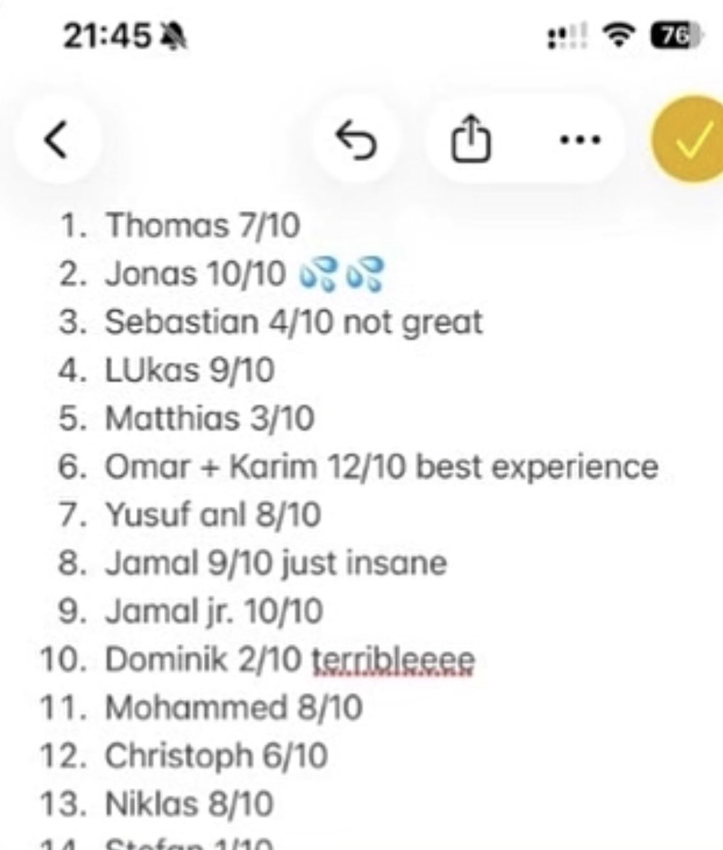 goonboy617's tweet photo. Found this list on my wife’s phone. She’s already looking at baby names! Awww looks like she doesn’t want a daughter. 😆❤️ https://t.co/frXYRkmdmo