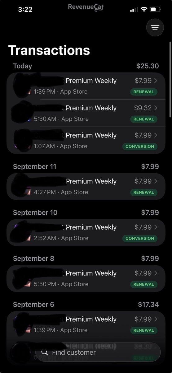 KevinFoyet1's tweet photo. Day 3 of building an app studio to $100K MRR.

Yesterday: $165 MRR
Today: $197 MRR
Goal: $100,000 MRR

I’m 0.197% of the way there.

And that’s the point.

Too many people get into apps because they see screenshots of founders doing $50K, $100K, even $1M+ a month and think they found a get-rich-quick scheme.

You probably didn’t.

I have 841 customers.
6 active subscribers.
$197 MRR.

There’s an enormous gap between building an app and building a generational company.

I’m going into this expecting it could take 5–10 years, hundreds of experiments, failed apps, bad marketing campaigns, and a ridiculous amount of iteration.

If it happens faster, great.

But I’d rather have a 10-year mindset and win in 3 than have a 3-month mindset and quit in 6.

$197 → $100,000 MRR.

See you tomorrow.