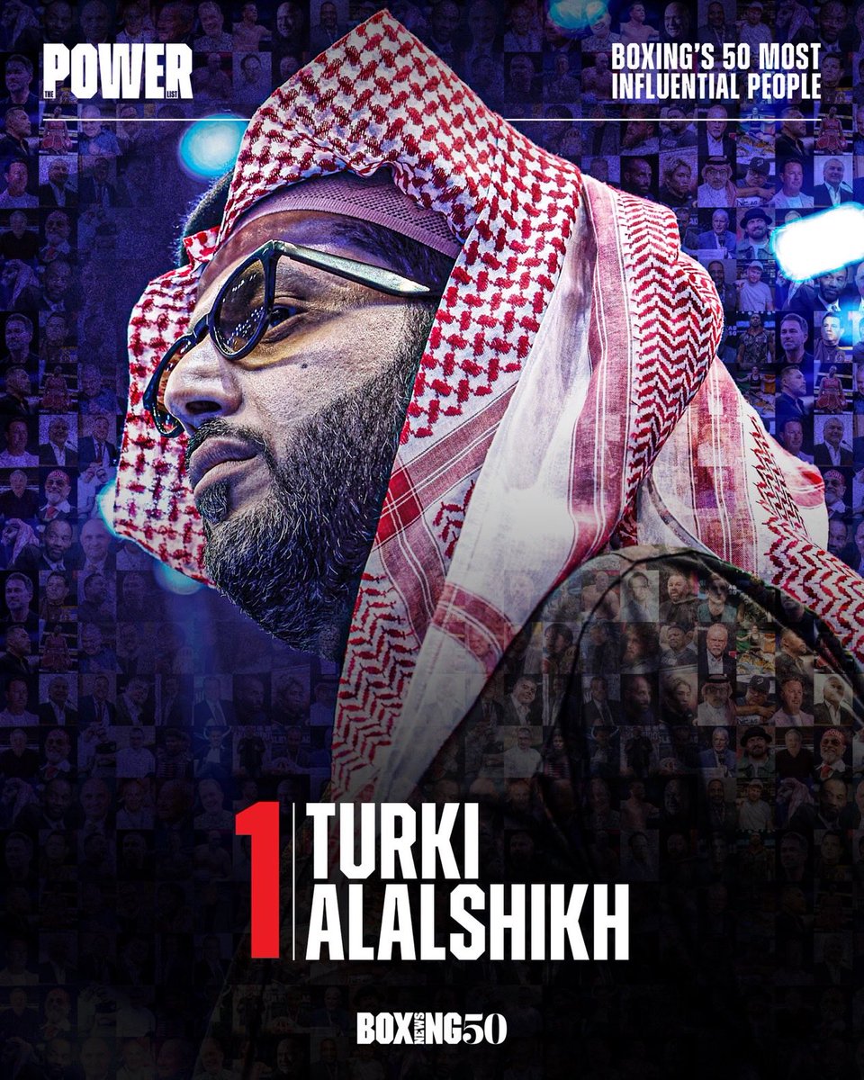 snaif111's tweet photo. حضور سعودي مؤثر عالميًا 🇸🇦
@Turki_alalshikh 
رئيس هيئة الترفيه المستشار "تركي آل الشيخ" يتصدر قائمة أكثر الشخصيات تأثيرًا في عالم الملاكمة. https://t.co/Ske1hc9Yfw
