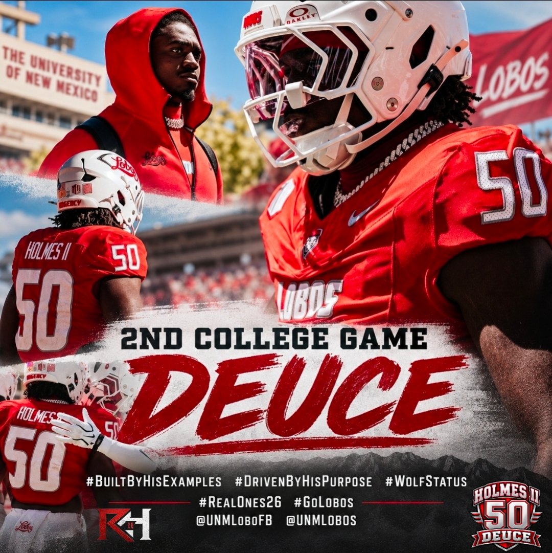 RicklanHolmes's tweet photo. Lobos are 2-0
@R1cklanHolmesII
#BuiltByHisExamples
#DrivenByHisPurpose
#WolfStatus
#RealOnes26 #GoLobos
@UNMLoboFB
@UNMLOBOS https://t.co/0NTrvaToWE