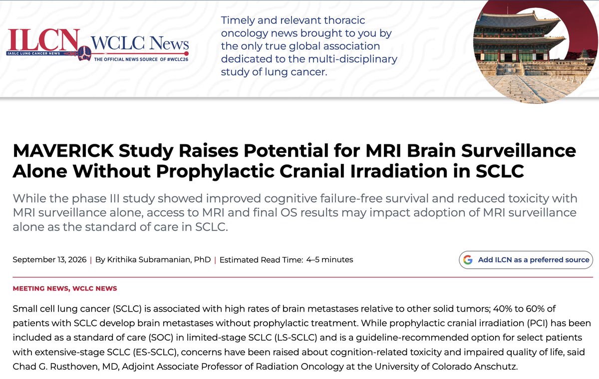 DrewMoghanaki's tweet photo. Here is the @IASLC press release for the MAVERICK study presented at #WCLC26. https://t.co/U7yTrfDPS1 https://t.co/KNHVY1a4It