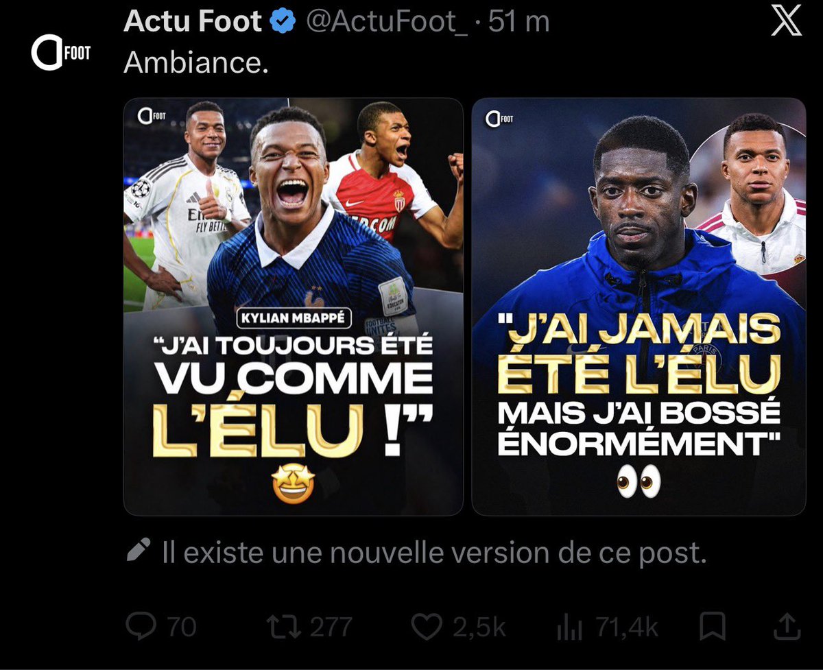 _DeXter777's tweet photo. @ActuFoot_ Faut assumer le tweet de base hein, ça essaye de foutre la merde là où y’en a pas ça fait tellement pitiés ce compte honte à vous https://t.co/GPQjUlJIX3