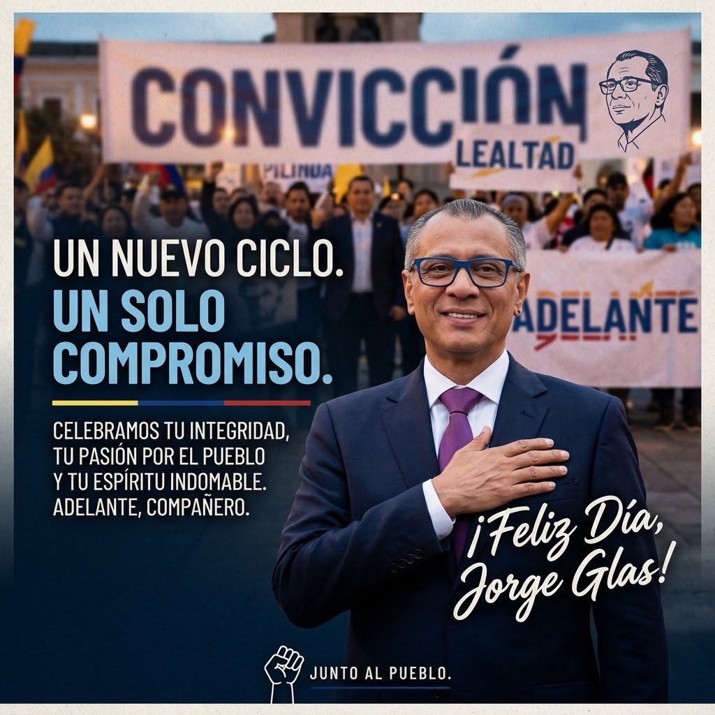 ledyzunigarocha's tweet photo. 1/2 Hoy, en su cumpleaños, Jorge Glas sigue privado de libertad. Fue sentenciado por la reconstrucción de Manabí, pero es paradójico ver al gobierno actual usar los recursos y proyectos que nacieron de esa misma ley. https://t.co/OB5xfRLfo9