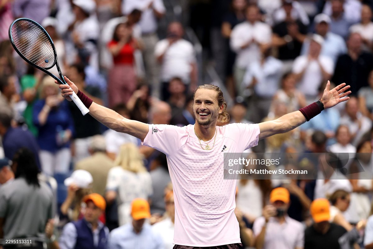 GettySport's tweet photo. Alexander Zverev of Germany defeats American Ben Shelton 6-3, 7-6, 5-7, 6-2 in the Men's Singles Final at the #USOpen
📸: Matthew Stockman, Caleb Bowlin https://t.co/lMV5Vqhmpa