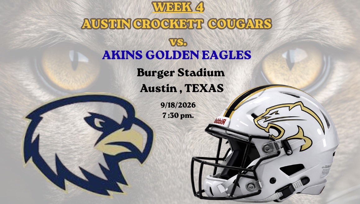 CoogsFB's tweet photo. Week 4 on deck , THE BATTLE OF THE SOUTH !  We turn our attention to Akins high school , one week at a time , let’s have a good week #EarnTheRight https://t.co/cWQa7XomMs