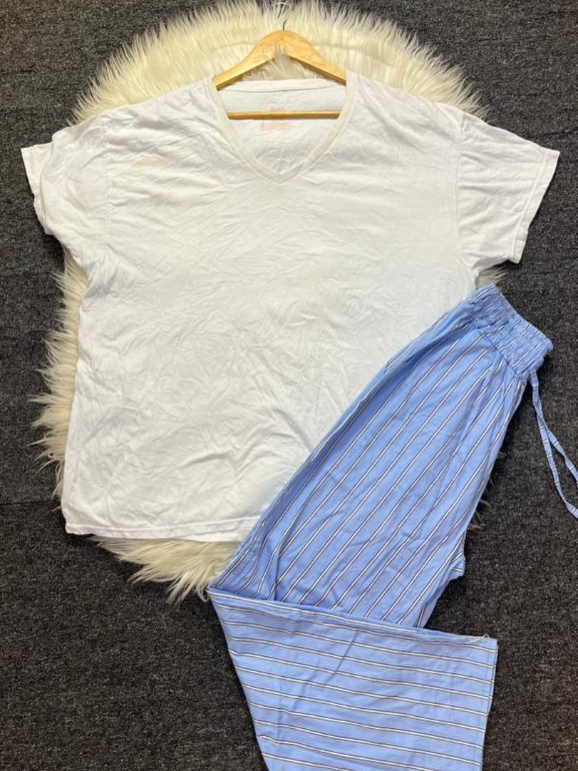 chopisgp's tweet photo. Introducing our men’s cotton pyjamas—soft, breathable, and effortlessly stylish. Perfect for restful nights and relaxed weekends. Available in Abuja with delivery. Send us a DM to order for 9k. https://t.co/PnhEVkEMLv