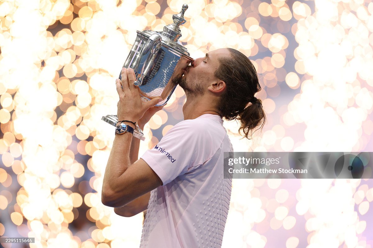 GettySport's tweet photo. Alexander Zverev of Germany defeats American Ben Shelton 6-3, 7-6, 5-7, 6-2 in the Men's Singles Final at the #USOpen
📸: Matthew Stockman, Caleb Bowlin https://t.co/lMV5Vqhmpa