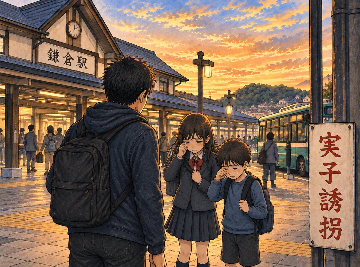 XXI19xBepg14886's tweet photo. 4年前、鎌倉駅で娘と息子に会いました。

同じバスに乗ろうとすると、
「お父さんと一緒に乗るのは嫌。」

そう言われて、私はバスには乗らず、子どもたちと一緒に歩きました。

歩きながら私は、��起きていることを「実子誘拐」だと考えていること、そして犯罪行為だと考えていることを子どもたちにも伝えました。

子どもたちは泣きながら、私の話を聞いてくれました。

あの時、子どもたちは何を思っていたのだろう。

それからも、親子断絶は続いています。

9月17日で、丸5年になります。

#親子断絶